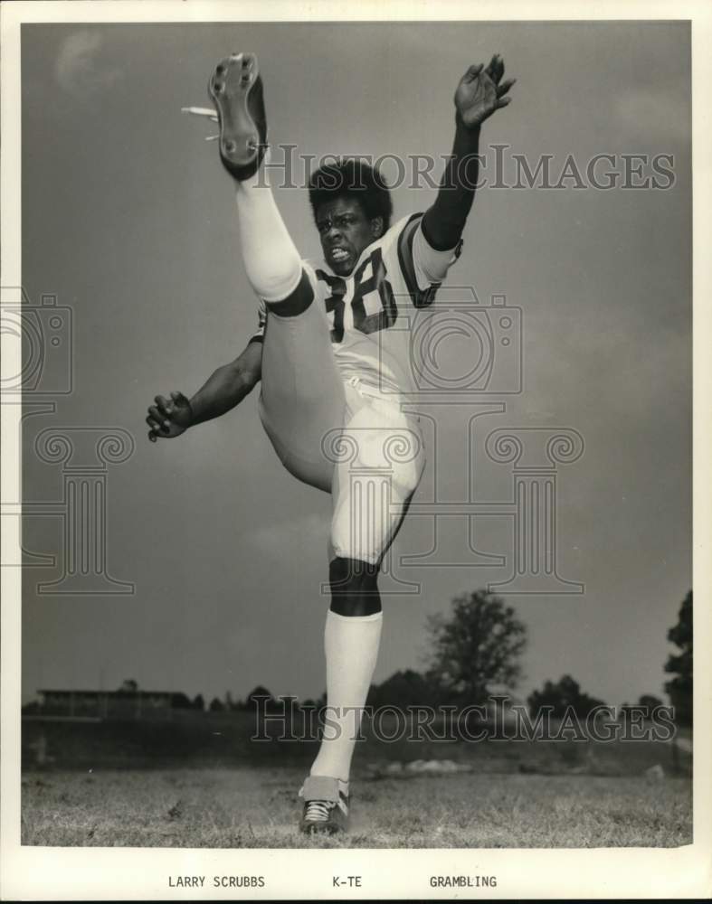 1976 Press Photo Larry Scrubbs, Grambling Football K-TE - nos33601 - Historic Images