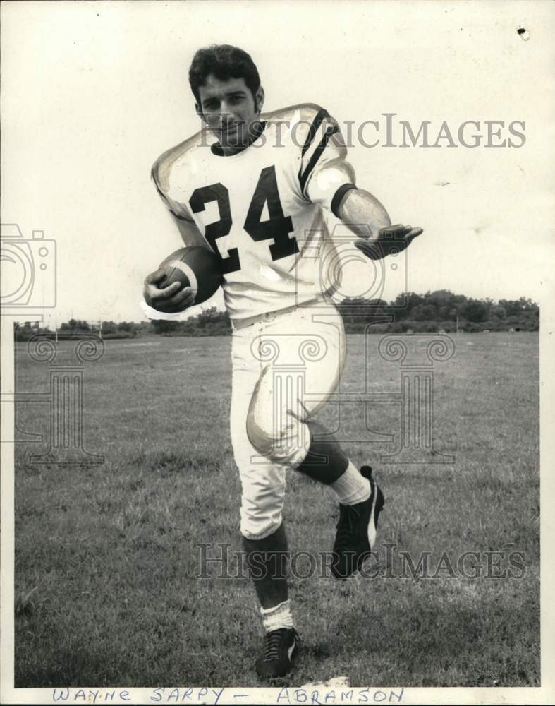 1970 Press Photo Wayne Sarpy, Abramson Football Player - nos33899 - Historic Images