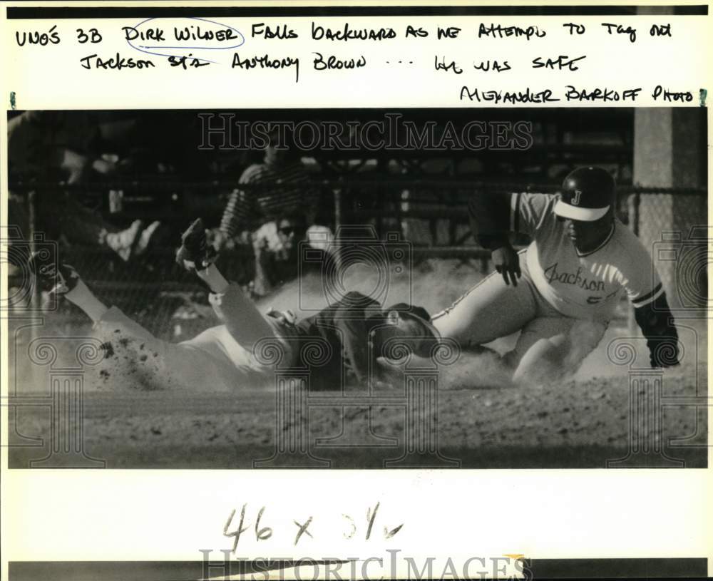 1989 Press Photo UNO vs. Jackson State Baseball Game - nos33981- Historic Images