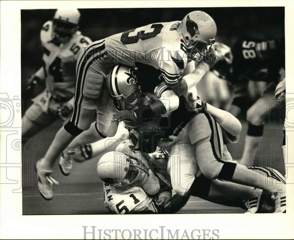 1984 Press Photo St. Louis Cardinals vs. New Orleans Saints Football Game - Historic Images