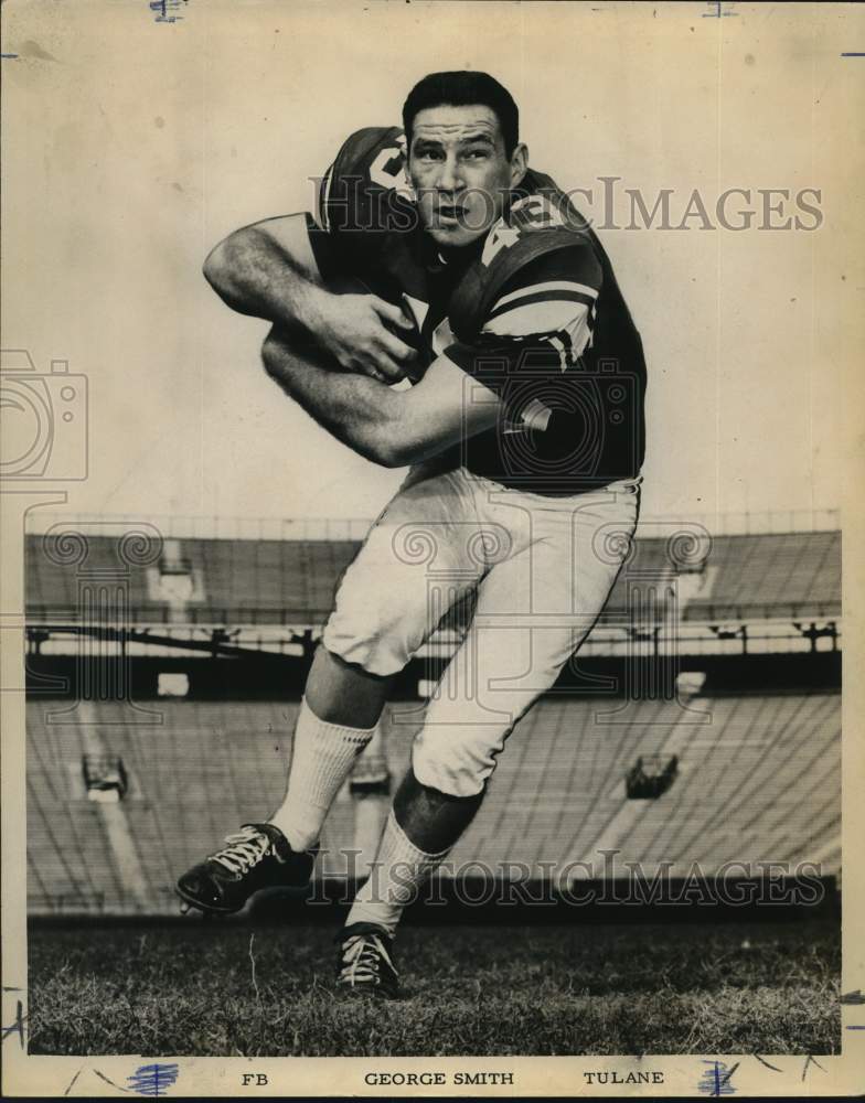 1964 Press Photo Tulane&#39;s football fullback George Smith - nos34672- Historic Images