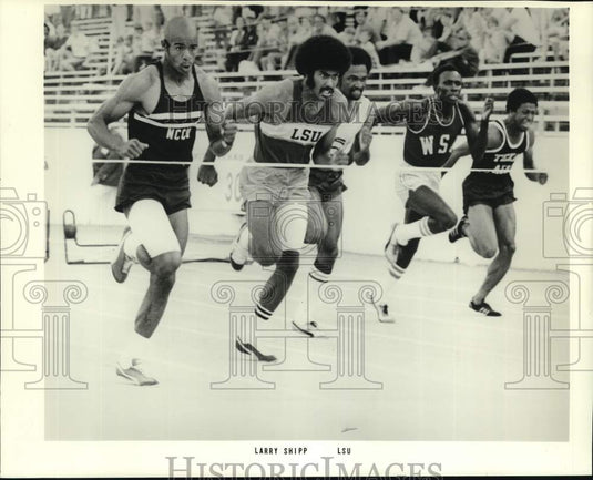 1976 Press Photo Louisiana State track and field's hurdler Larry Shipp- Historic Images