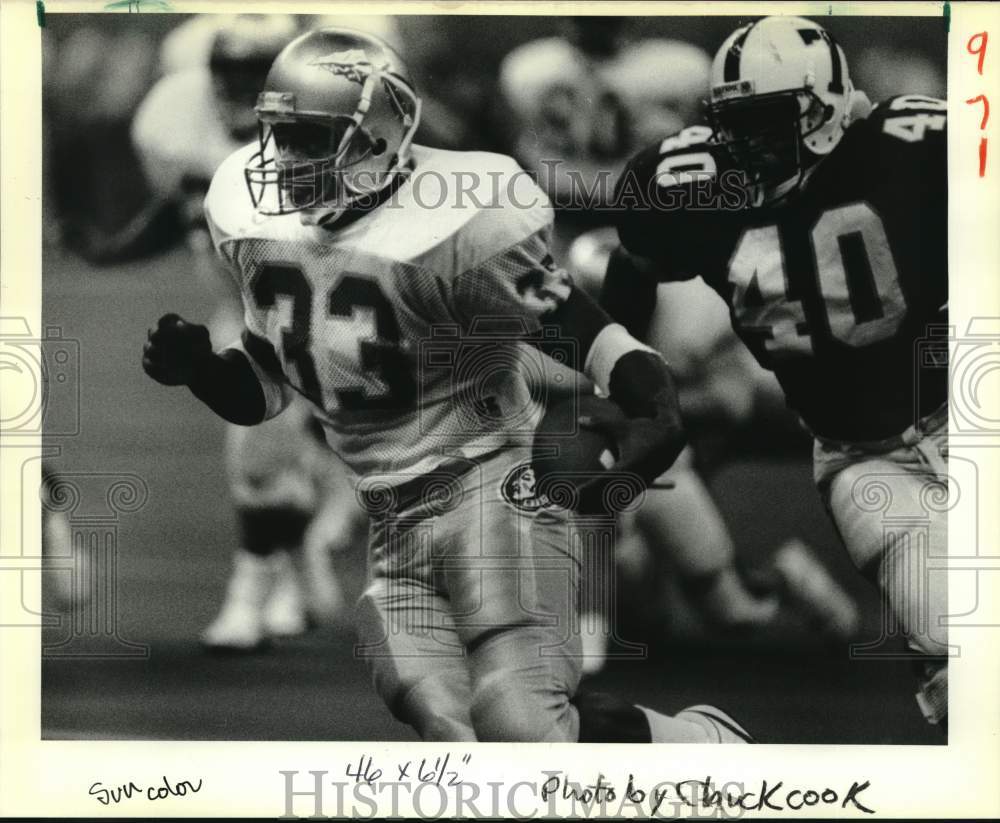 1988 Press Photo Florida State University football running back Sammie Smith - Historic Images