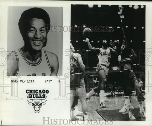 1975 Press Photo Chicago Bulls 6'1" basketball guard Norm Van Lier, No. 2- Historic Images