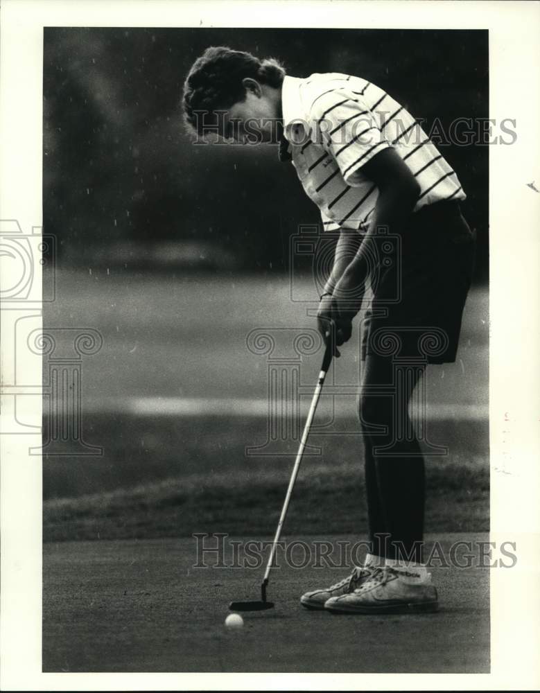 1986 Press Photo Chris Shuler in second round at Audubon Park Golf Course- Historic Images