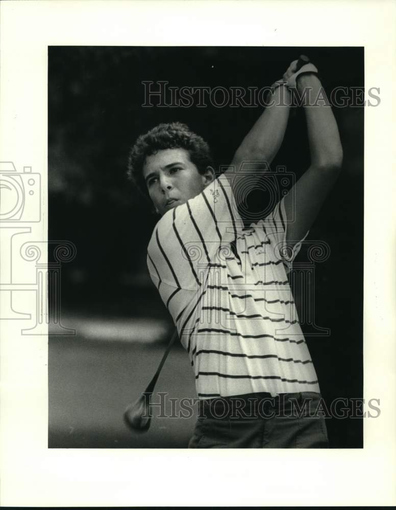 1986 Press Photo Chris Shuler in second round at Audubon Park Golf Course.- Historic Images
