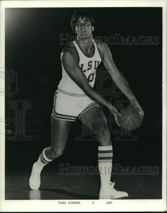1974 Press Photo Louisiana State University basketball center, Carl Siener.- Historic Images