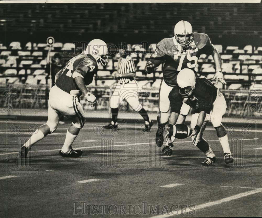 1972 Press Photo Tulane Baby Billow Football Game against Marion Institute- Historic Images