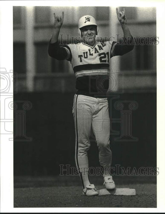 1983 Press Photo Tulane University Baseballer - nos36845 - Historic Images