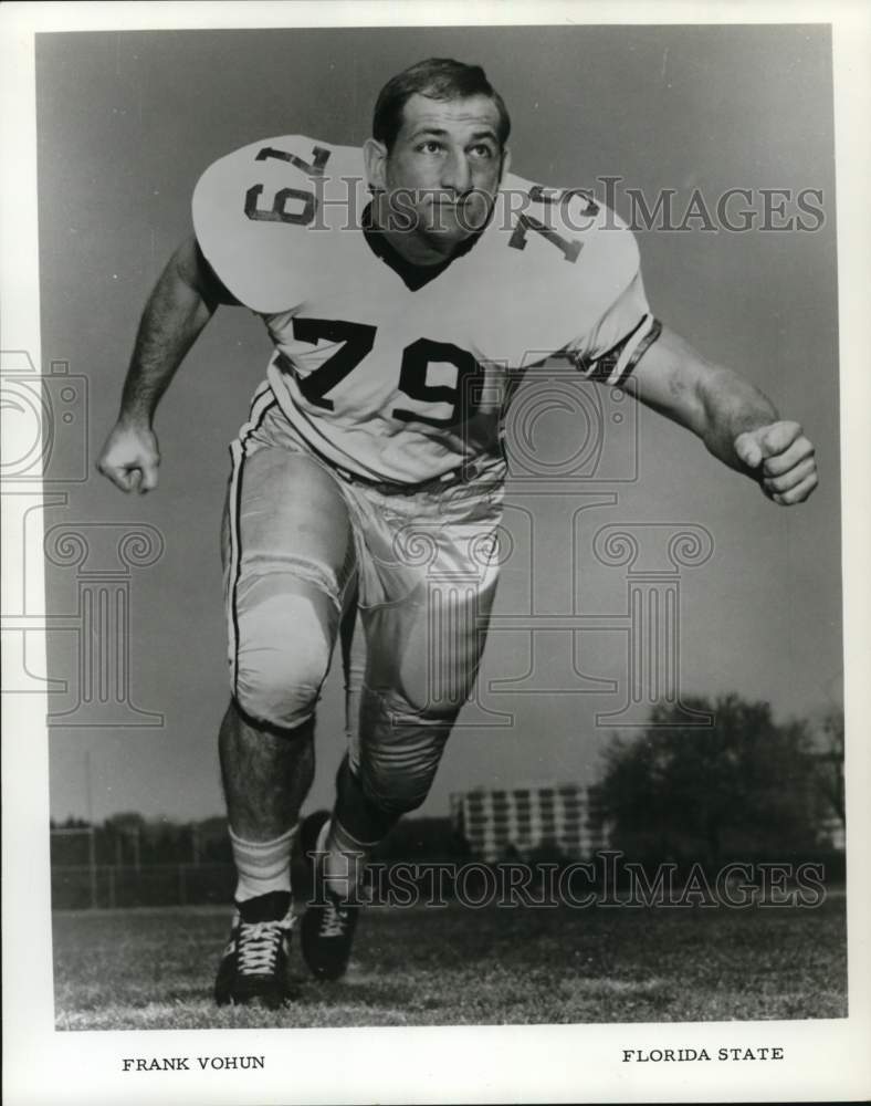 1969 Press Photo Florida State University Football Team Member Frank Vohun - Historic Images