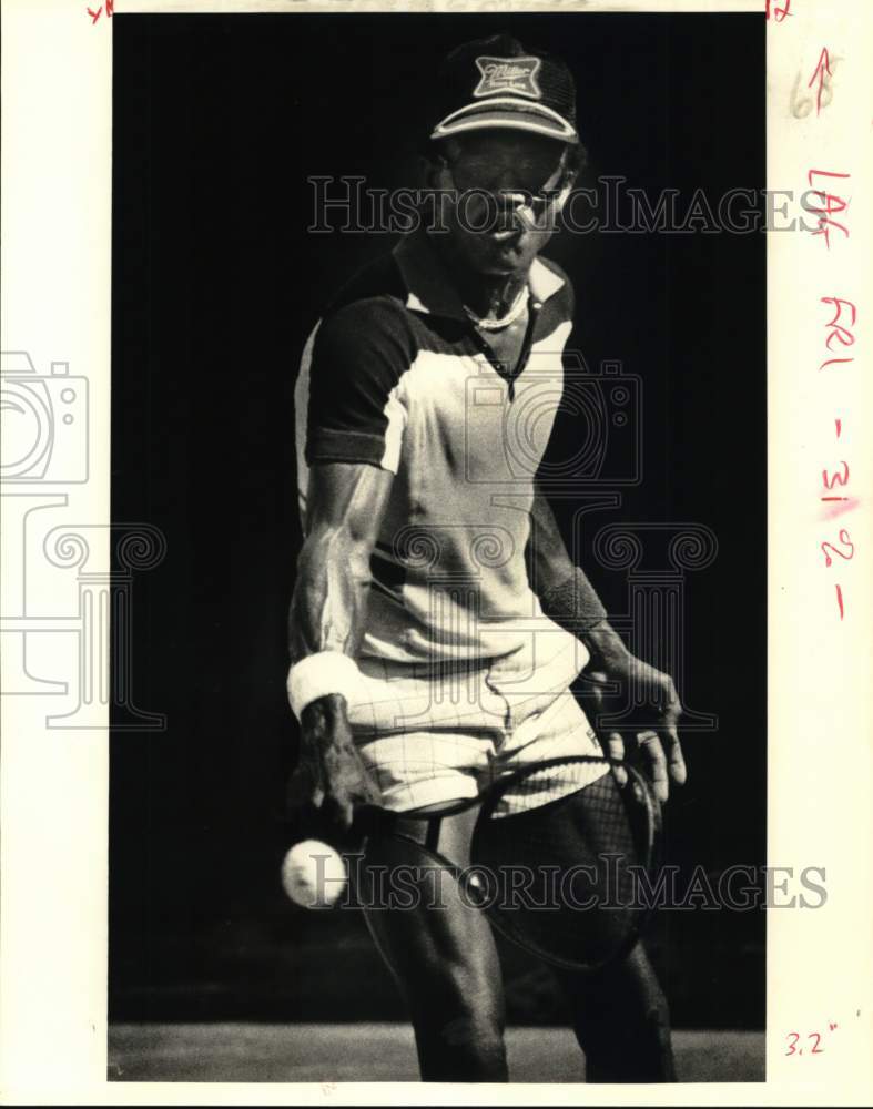 1980 Press Photo Tennis Player Warren Stewart at Atkinson Championships - Historic Images