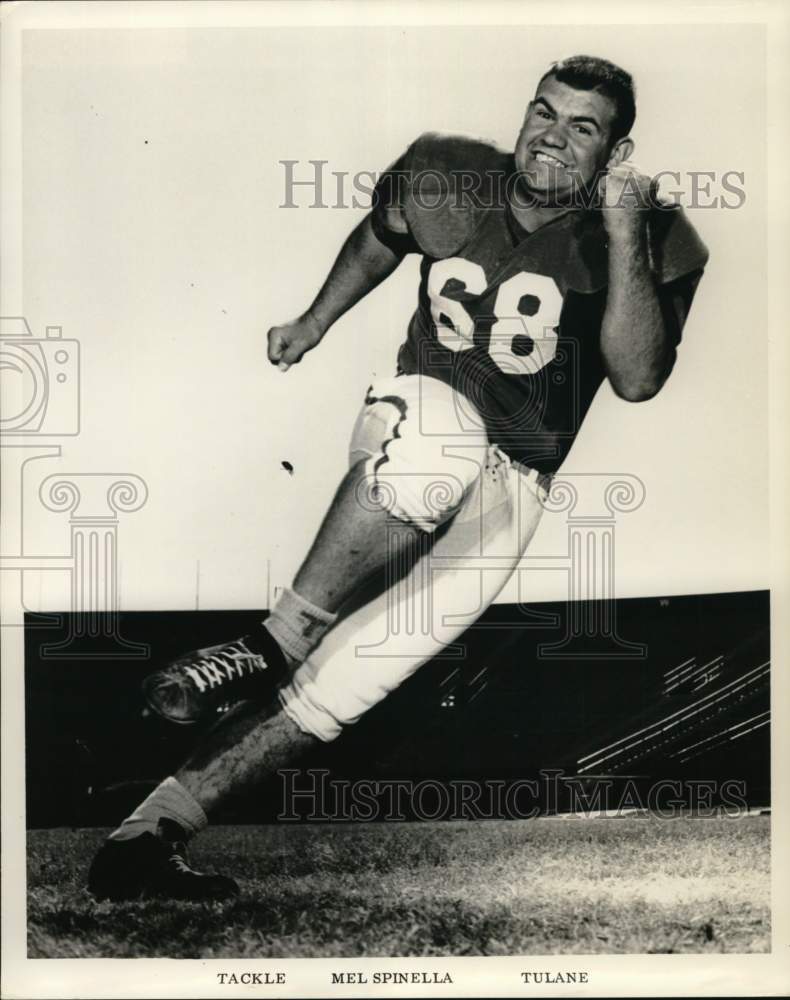 1967 Press Photo Tulane Football Tackle Mel Spinella, New Orleans - nos37296 - Historic Images