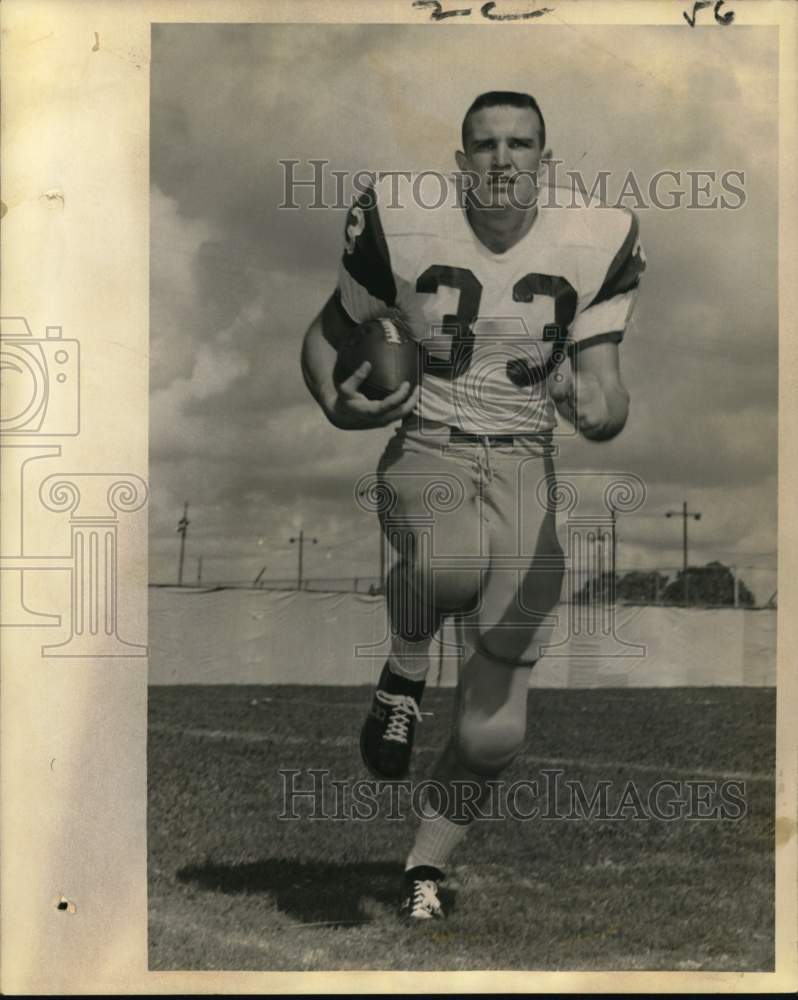 Press Photo Football captain James Vollenweider, FB, of University of Miami - Historic Images