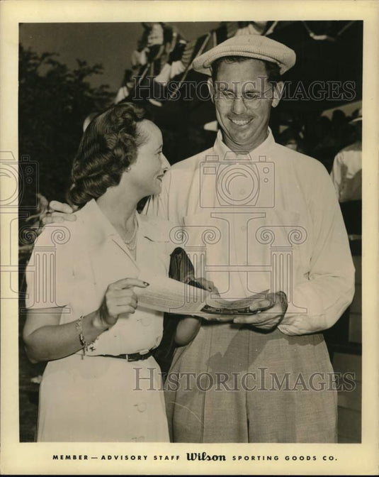 Press Photo Mrs. Verle and Ellsworth Vines - nos37436 - Historic Images