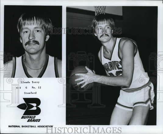 1977 Press Photo Claude Terry, Buffalo Braves Basketball Player - Historic Images