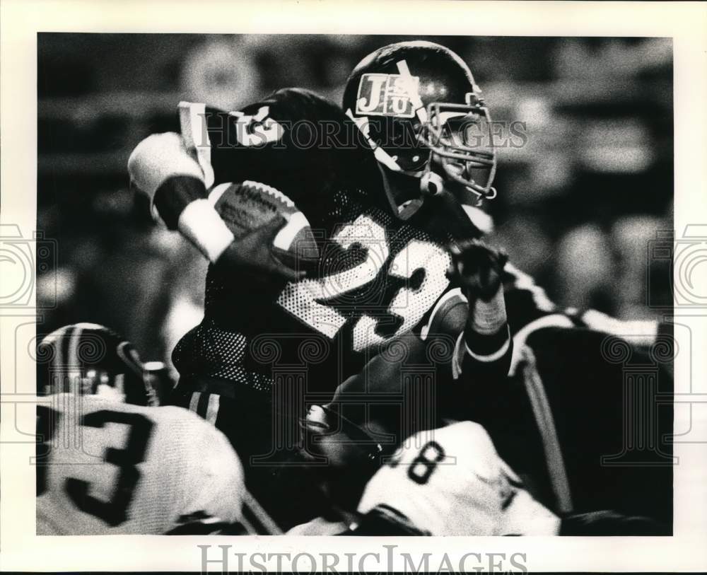 1987 Press Photo Lewis Tillman, Football Player for Jackson State University- Historic Images