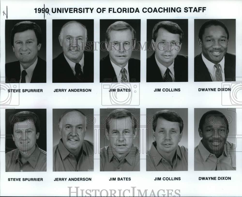 1990 Press Photo University of Florida Coaching Staff - nos37915 - Historic Images