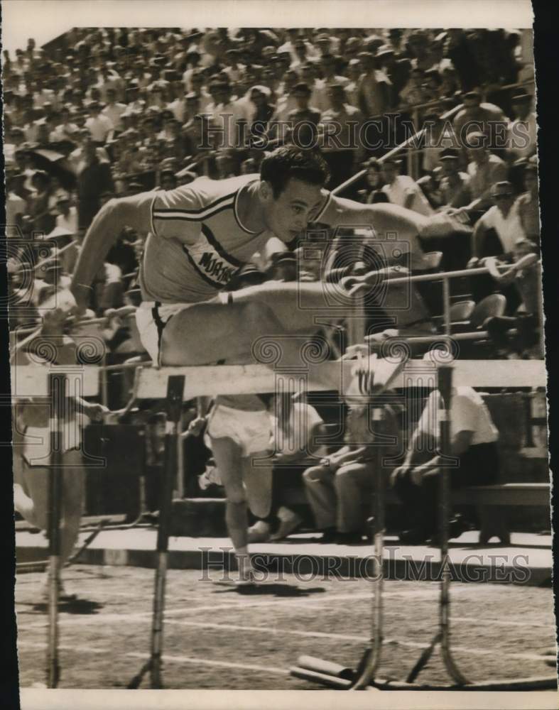 Press Photo Don Styron runs over Hurdle- Historic Images