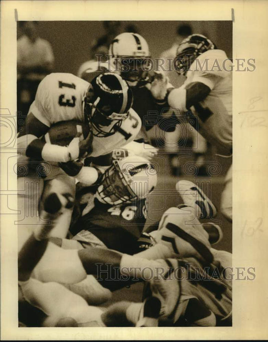 1988 Press Photo Darryl Tillman in Tulane versus USM Football Game - Historic Images