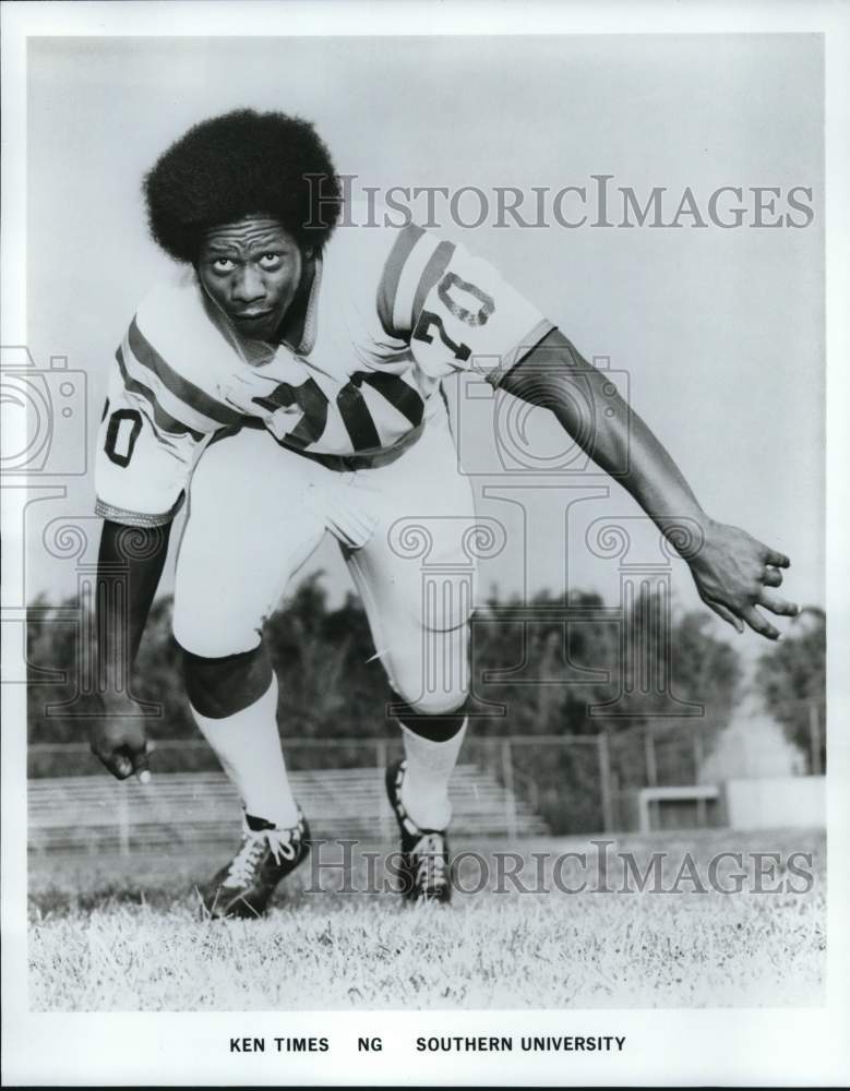 Press Photo Ken Times, Southern University Football Player - Historic Images