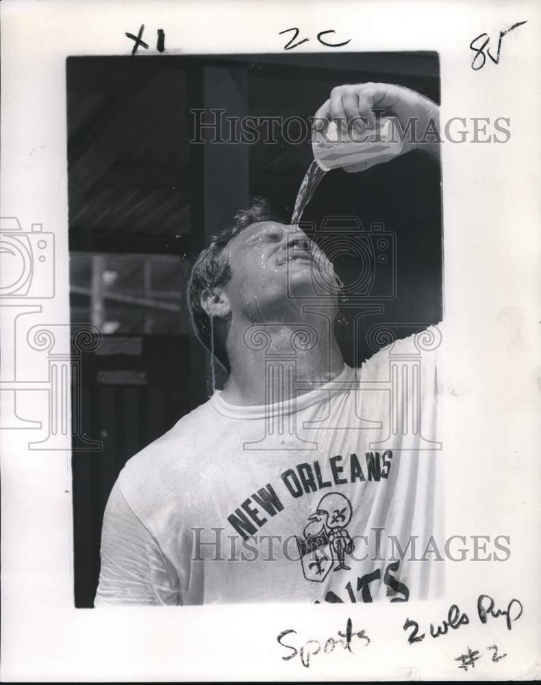 1969 Press Photo Brian Shweda, New Orleans Saints Football Player - Historic Images