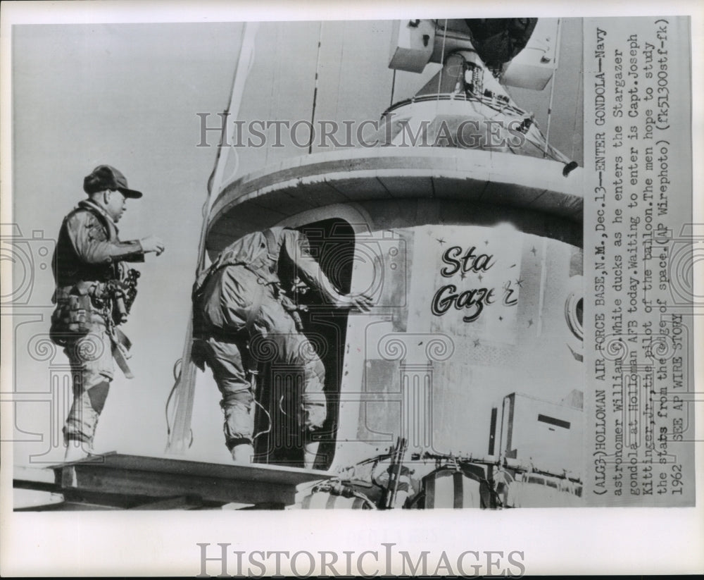 1962 Astronomer William White, Stargazer Gondola, Joseph Kittinger - Historic Images