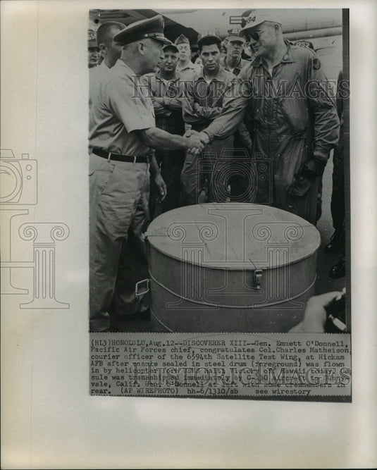 1960 Gen. Emmett O'Donnell & Col. Charles Mathieson, with capsule-Historic Images