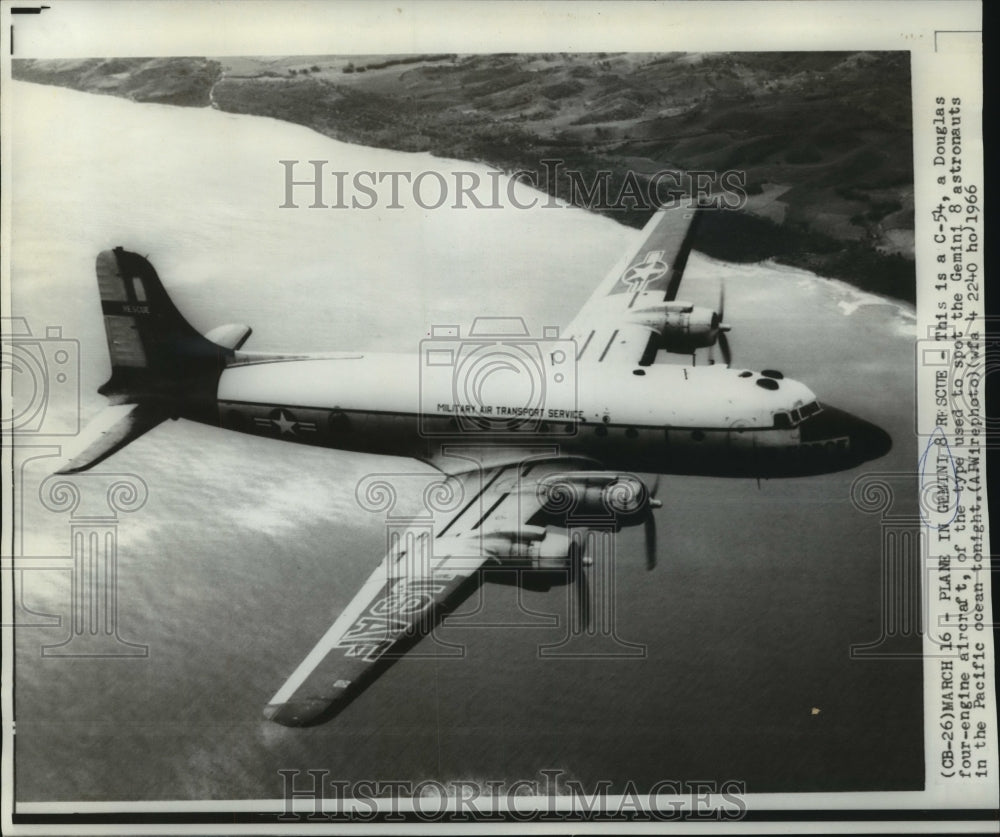 1966 C-54, a Douglas four-engine aircraft, for Gemini 8 rescue - Historic Images