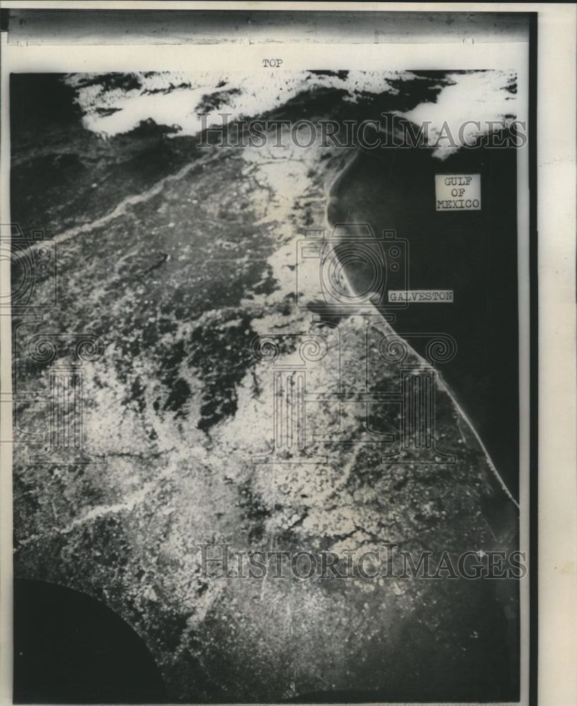 1966 Press Photo  Texas coast viewed from Gemini 12 spacecraft - Historic Images