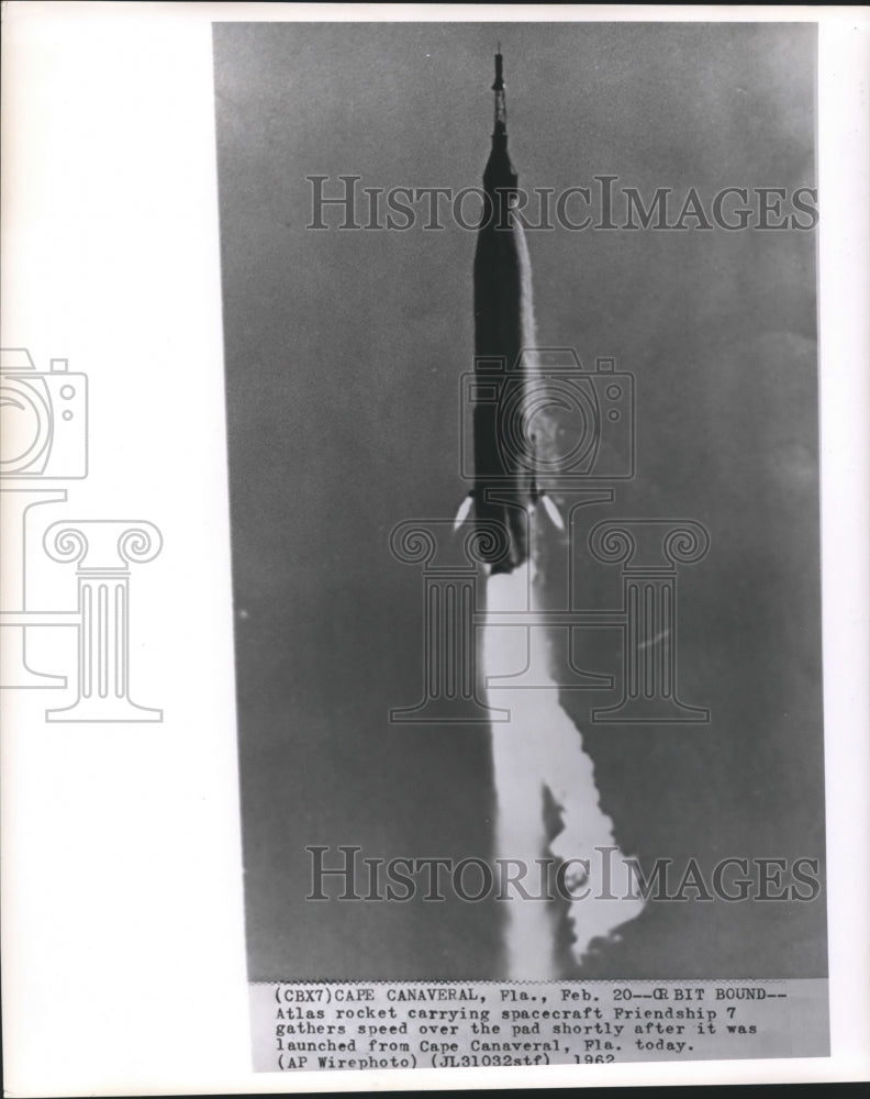 1962 Friendship 7 rocket launched from Cape Canaveral-Historic Images