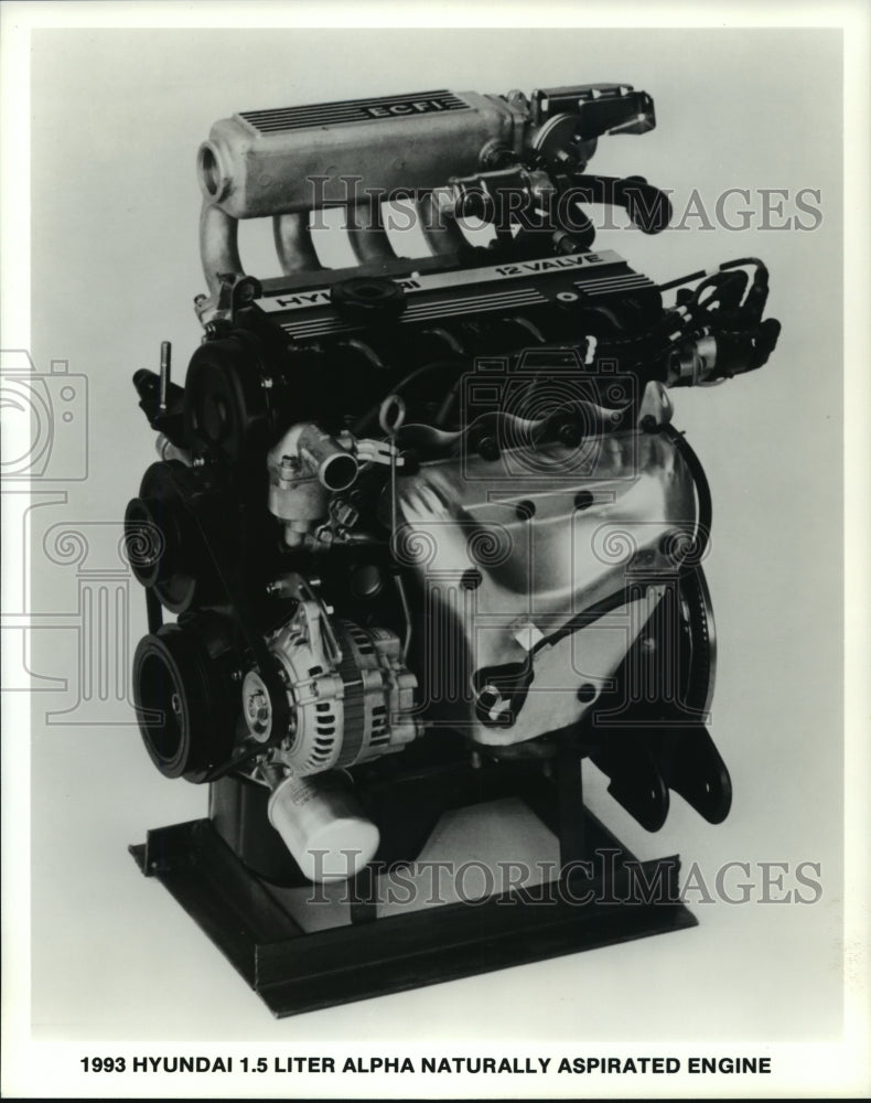 1993 Press Photo Hyundai 1.5 Liter Alpha Naturally Aspirated Engine - not00116 - Historic Images