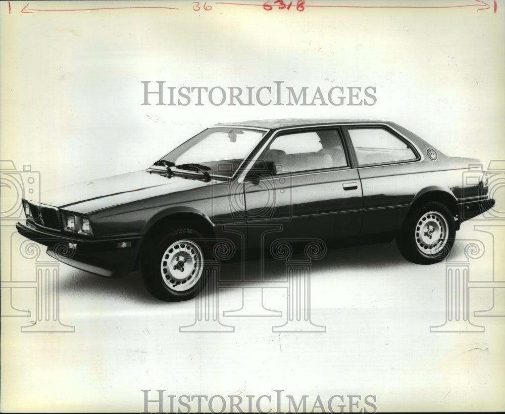 1984 Press Photo 1985 Maserati Biturbo - not00278- Historic Images