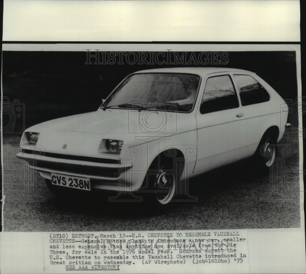 1975 Press Photo British Car Company Vauxhall Motors&#39; Chevette - not01004 - Historic Images