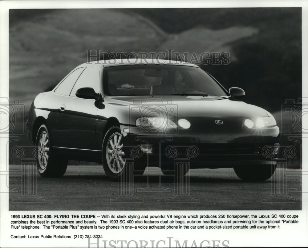 1993 Press Photo 1993 Lexus SC 400 Combines the best in Performance &amp; Beauty - Historic Images