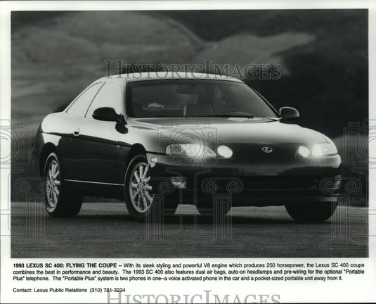 1993 Press Photo 1993 Lexus SC 400 Combines the best in Performance & Beauty - Historic Images