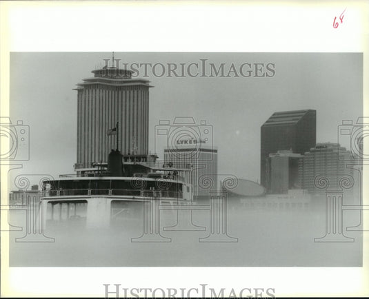 1994 Press Photo Algiers Ferry Makes Way Across River in Very Dense Fog - Historic Images