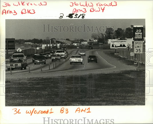 1987 Press Photo New Orleans International Airport Access Road - not01242 - Historic Images