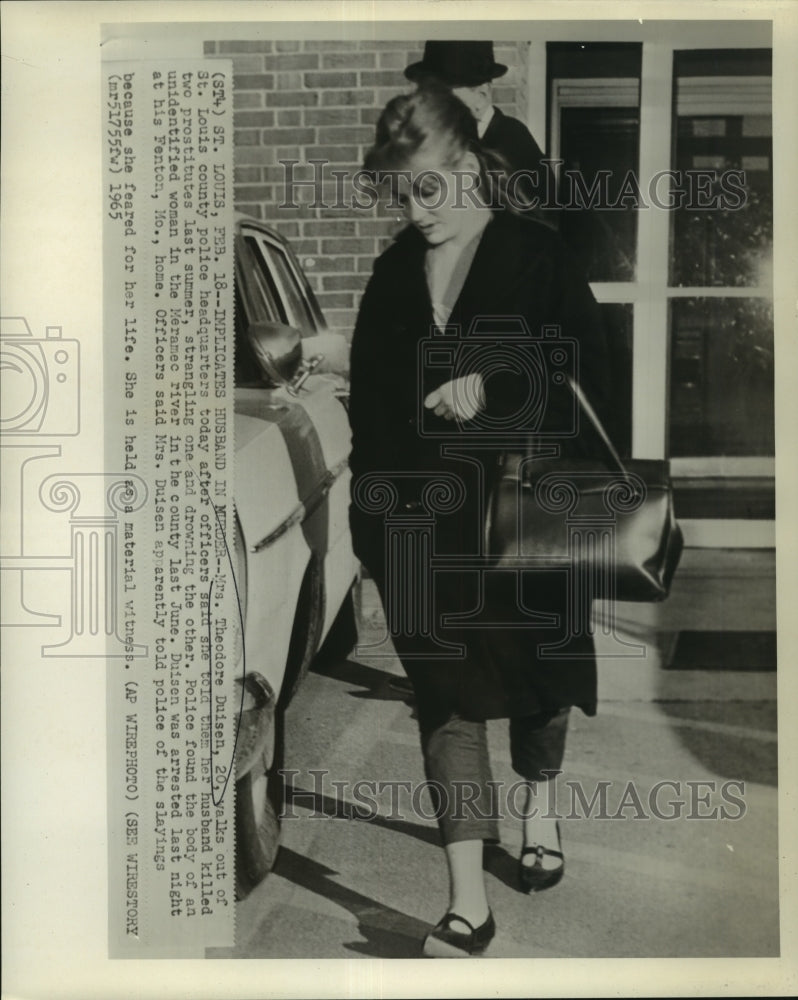 1965 Mrs. Theodore Duisen Implicates Husband in Murders - Historic Images