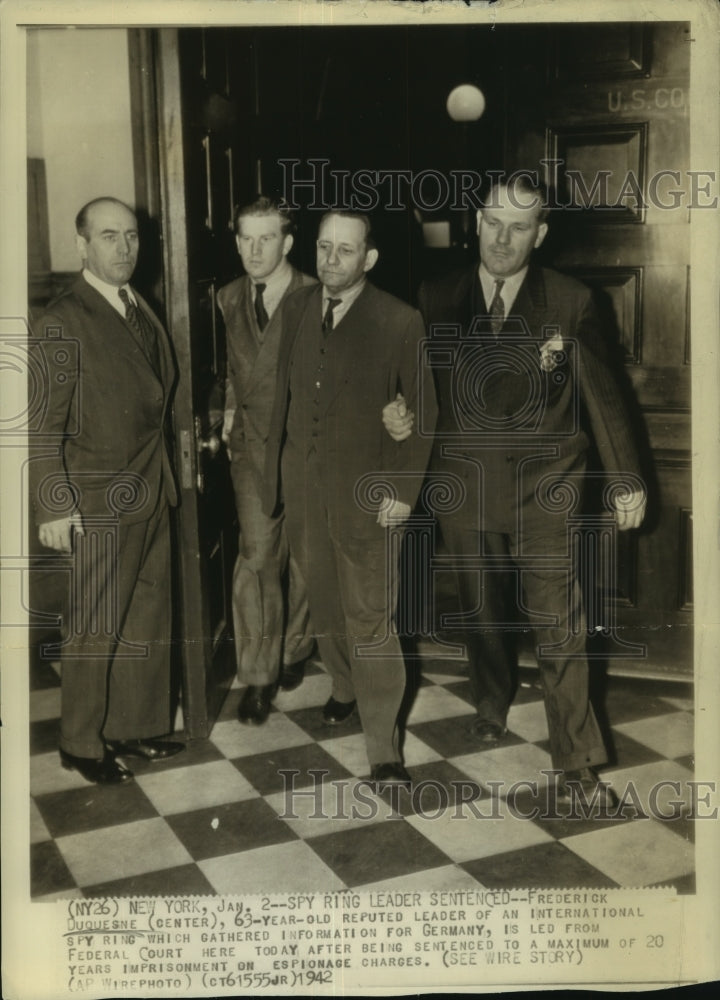 1941 Frederick Duquesne led from Federal Court after Sentencing - Historic Images