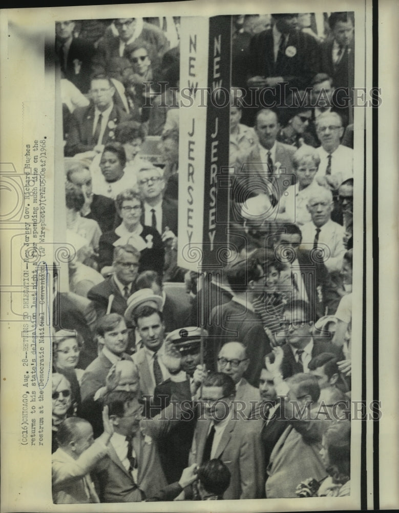 1968 Press Photo New jersey Governor Richard Hughes at Democratic National Event-Historic Images