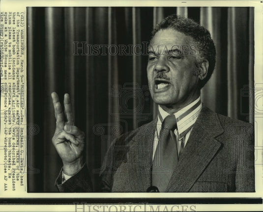 1972 Transportation Department Air Safety Program's Benjamin Davis - Historic Images