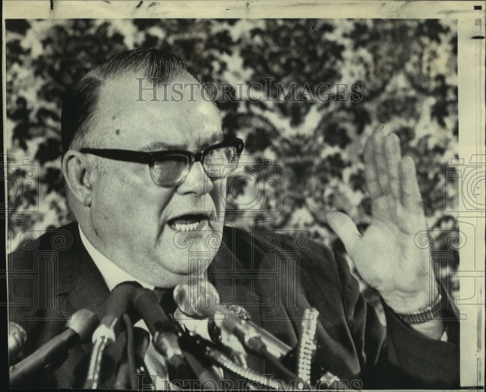 1970 Press Photo C. L. Dennis, President of the Brotherhood of Railway Clerks - Historic Images