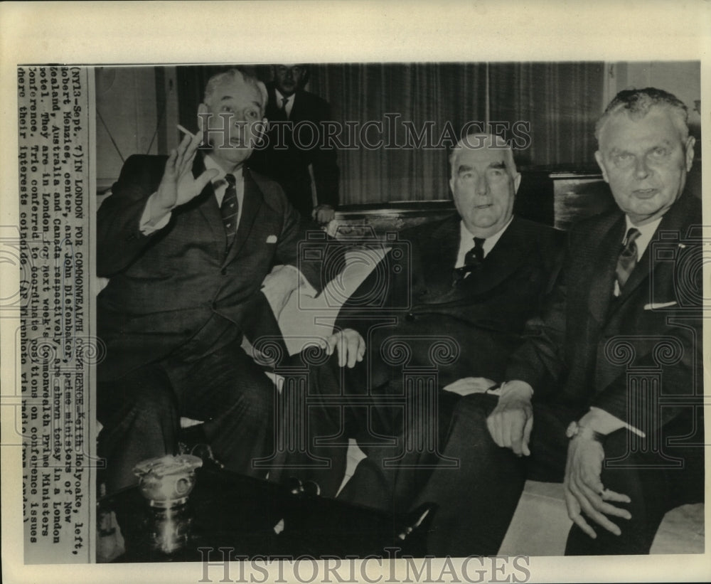 1962 New Zealand, Australia, Canada Prime Ministers in London - Historic Images