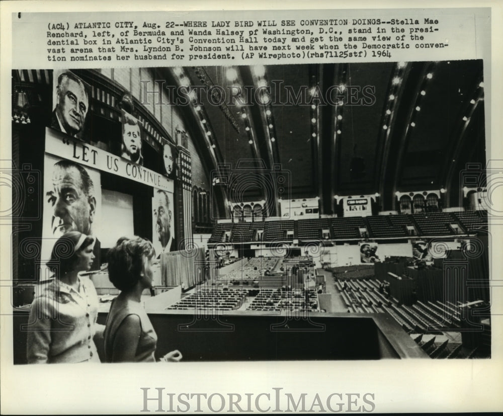 1964 Press Photo View from Presidential Box in Atlantic City&#39;s Convention Hall-Historic Images