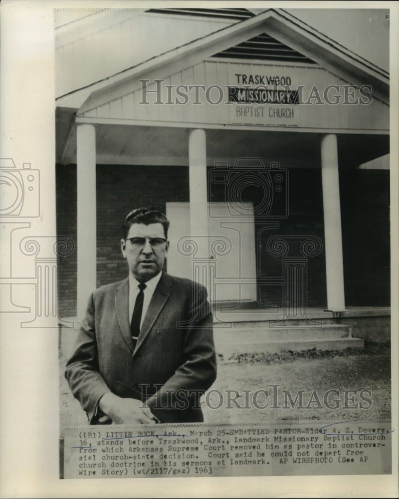 1963 A. Z. Dovers in front of Landmark Missionary Baptist Church - Historic Images