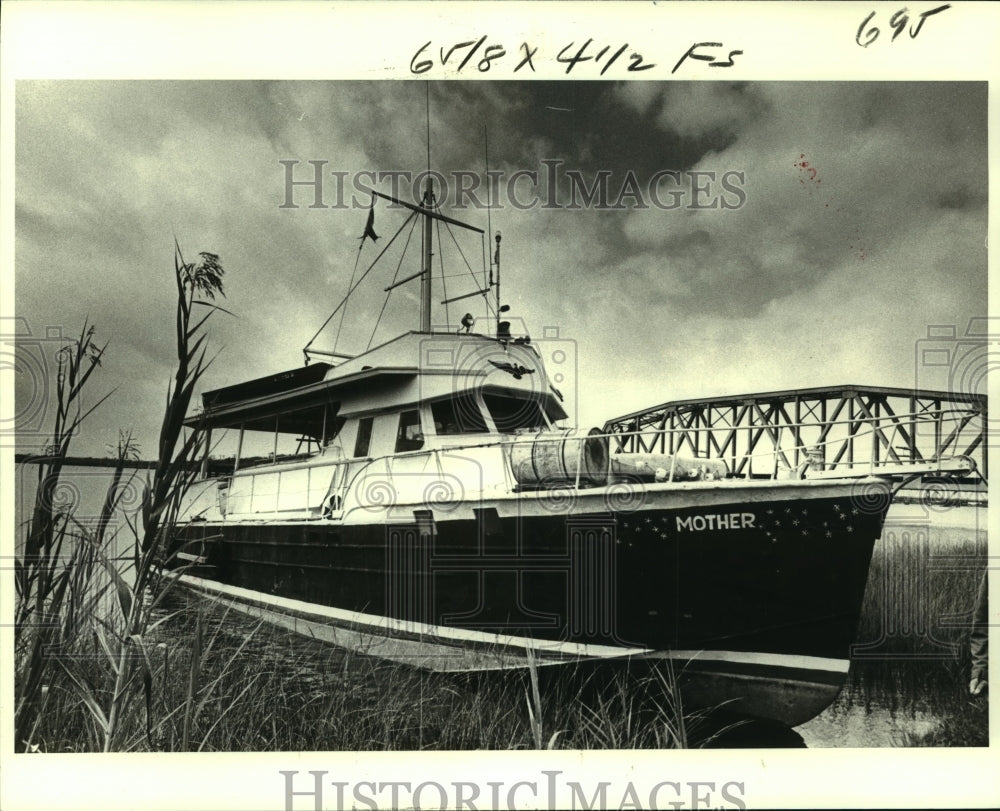 1978 Press Photo A 40-foot cruiser boat, recently stolen out of Alabama- Historic Images