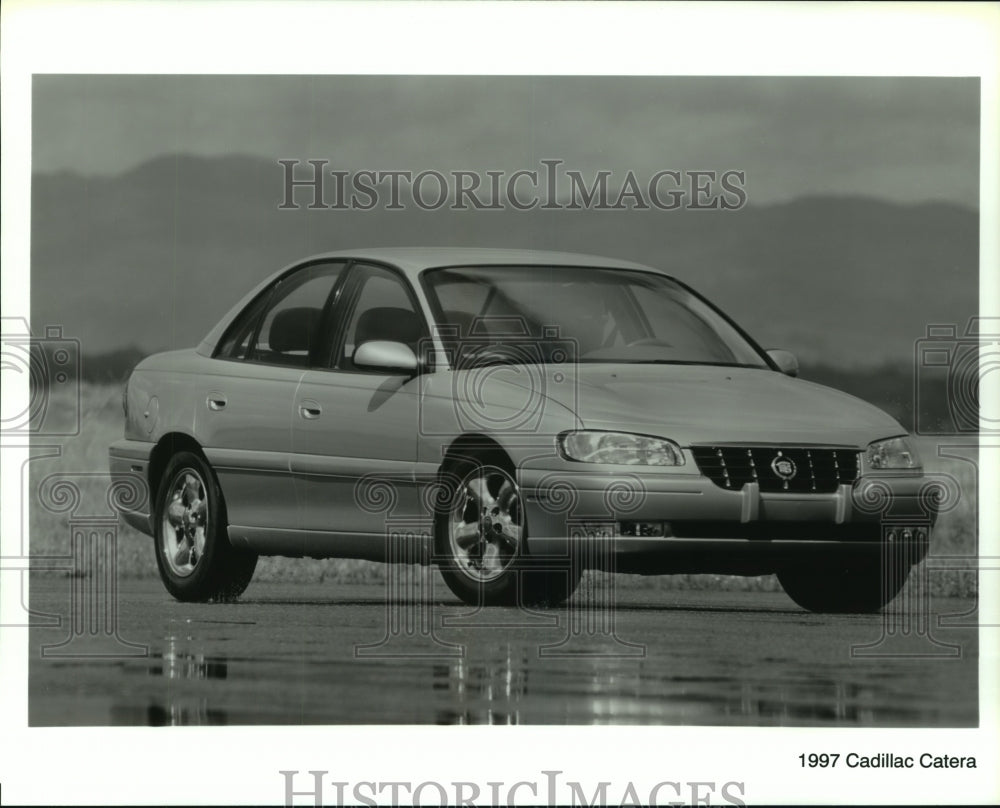 Press Photo A new 1997 four-door Cadillac Catera automobile - Historic Images