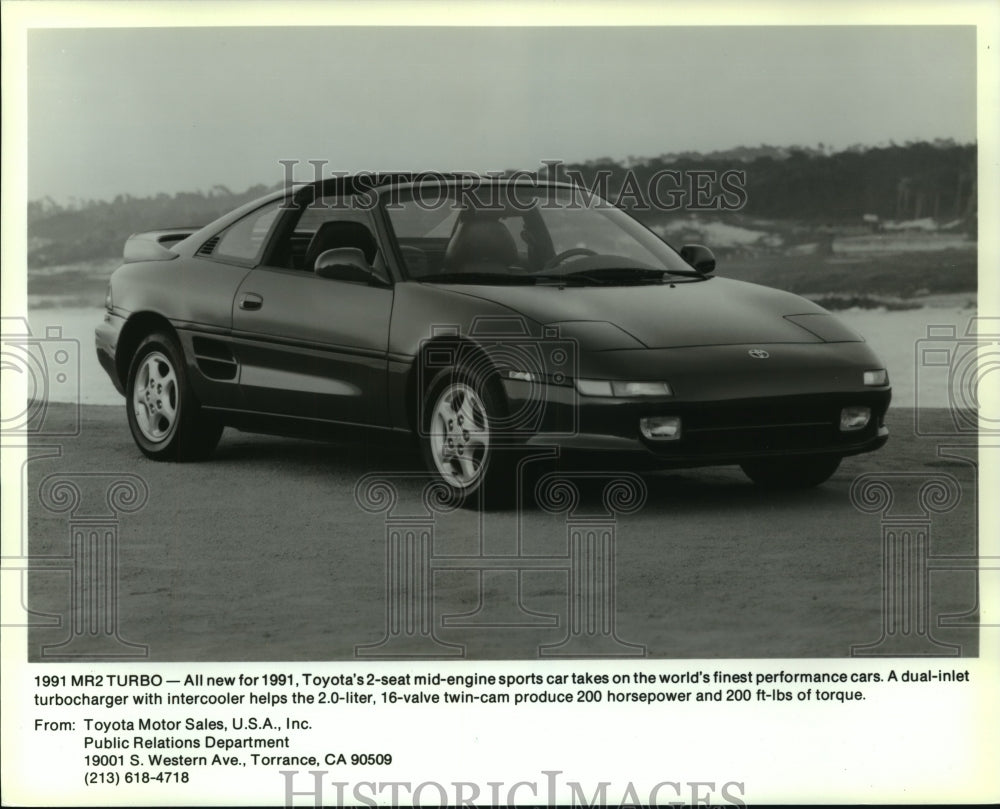 1991 Press Photo The all new MR2 turbo Toyota, a 2-seat mid-engine sports car - Historic Images