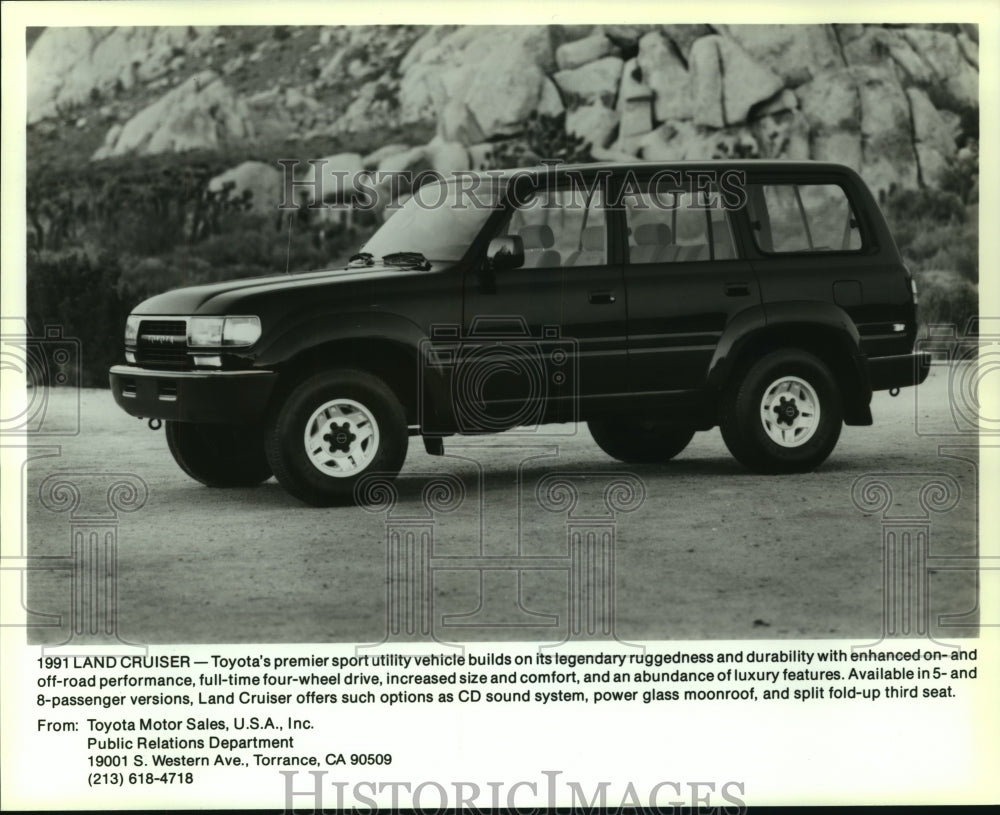 1991 Press Photo A new Land Cruiser by Toyota available in 5 &amp; 8 passenger seats - Historic Images