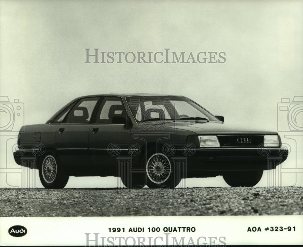 1990 Press Photo The new 1991 Audi 100 four-door Quattro - Historic Images